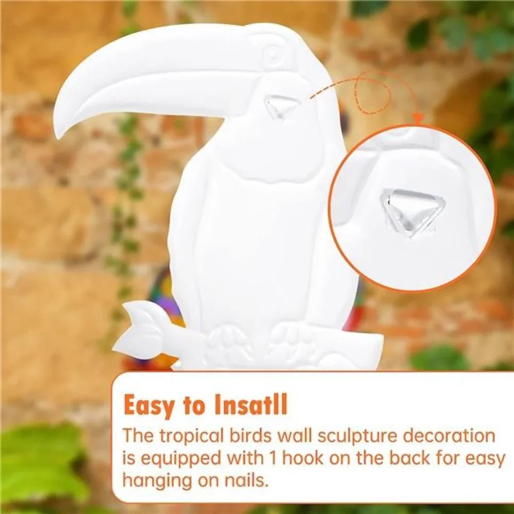 Metal Tucan Wall Decor Colorful - 7